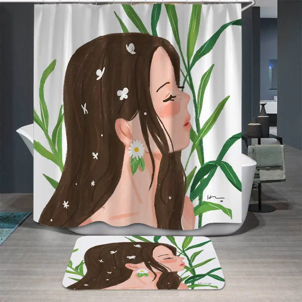 Cartoon Anime Character Women Printed Shower Curtains Frabic Waterproof Polyester Bathroom Curtain With Hooks cortina de baño
Cartoon Anime Character Women Printed Shower Curtains Frabic Waterproof Polyester Bathroom Curtain With Hooks cortina de baño