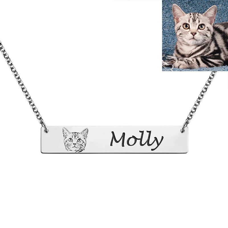 AILIN Women Necklace Custom Name Bar Necklace Personalized Photo Necklace Pet Photo Necklace Dog Cat Picture Engraving Necklace
AILIN Women Necklace Custom Name Bar Necklace Personalized Photo Necklace Pet Photo Necklace Dog Cat Picture Engraving Necklace