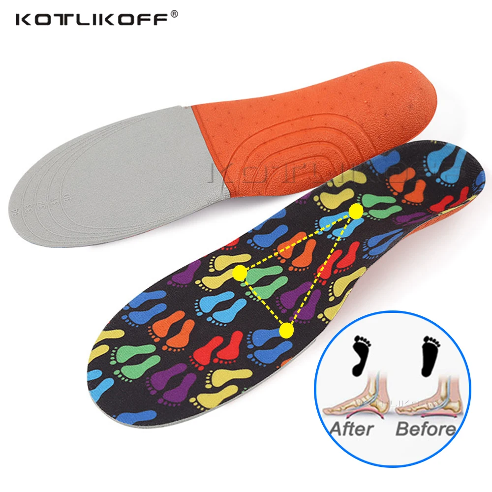 

KOTLIKOFF Children Insoles Arch Support Orthopedic Insole Flat Feet Orthotic Shoe Sole for XO-Legs Corrector Kid Insert Shoe Pad