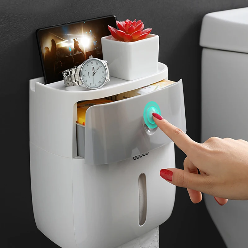 Waterproof Toliet Paper Rolls Shelf Wall Mount Toilet Paper Holder Toilet Paper Tray Roll Paper Tube Storage Box Toilet Holder
Waterproof Toliet Paper Rolls Shelf Wall Mount Toilet Paper Holder Toilet Paper Tray Roll Paper Tube Storage Box Toilet Holder