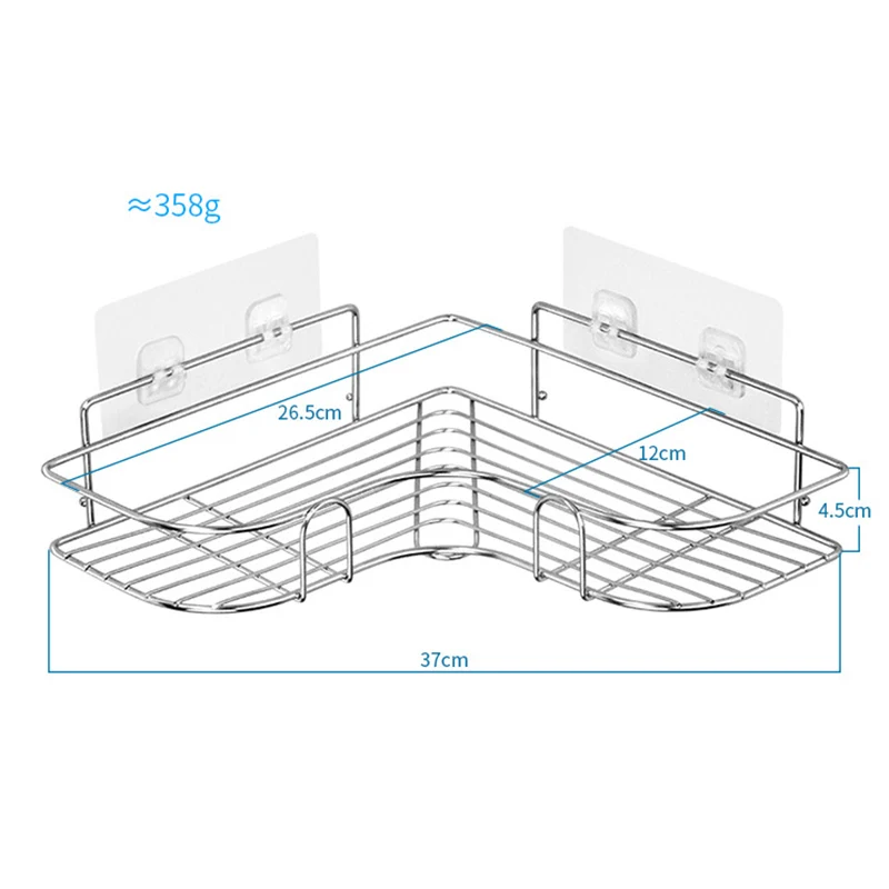 Bathroom Corner Shower Rack Stainless Steel Triangular Shampoo Soap Storage Shelves BOM666
Bathroom Corner Shower Rack Stainless Steel Triangular Shampoo Soap Storage Shelves BOM666