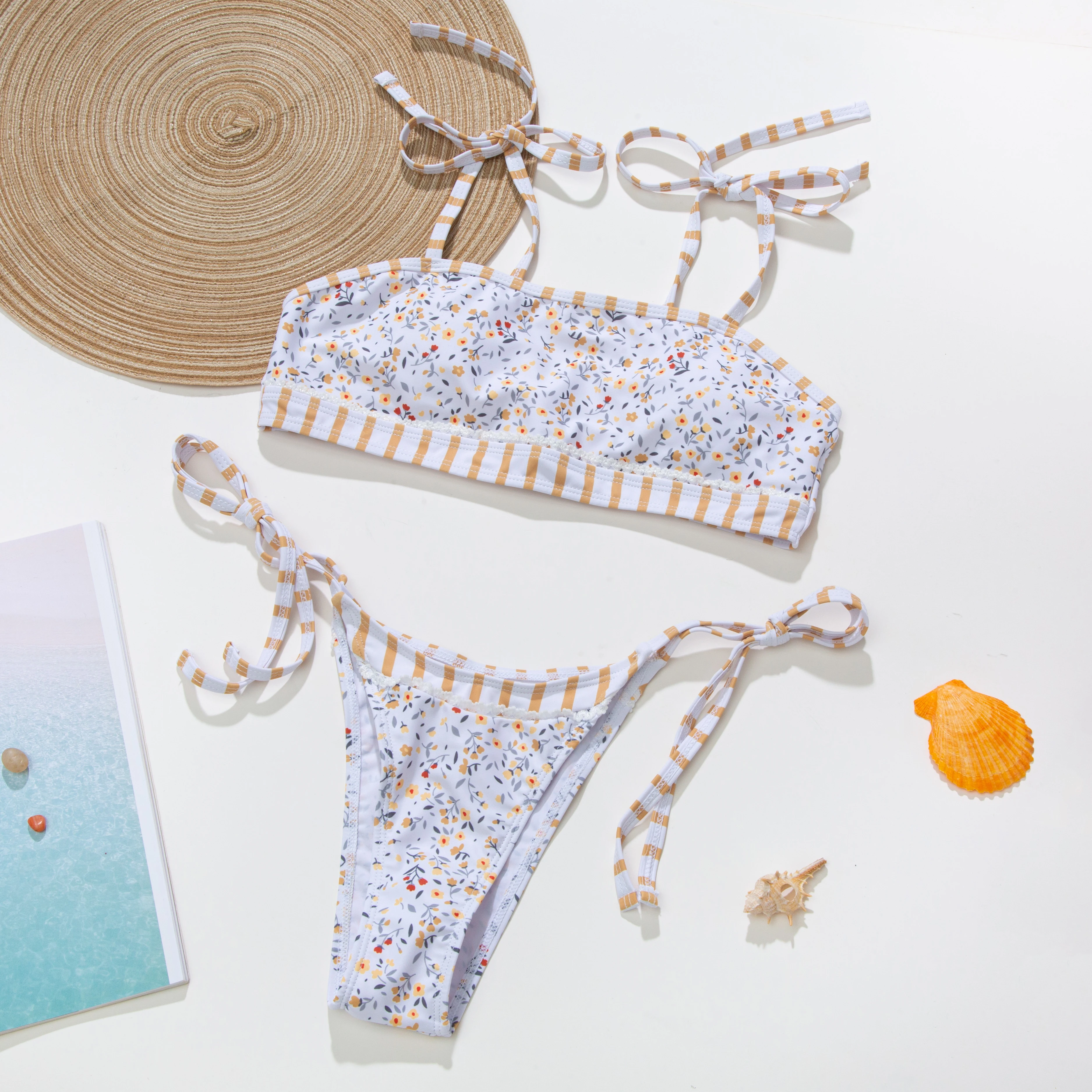 Women 2021 Fashion Bikini Set Swimsuit Ladies Floral Bandage Push-up Triangle Swimwear Bathing Suits Biquini wholesale
Women 2021 Fashion Bikini Set Swimsuit Ladies Floral Bandage Push-up Triangle Swimwear Bathing Suits Biquini wholesale