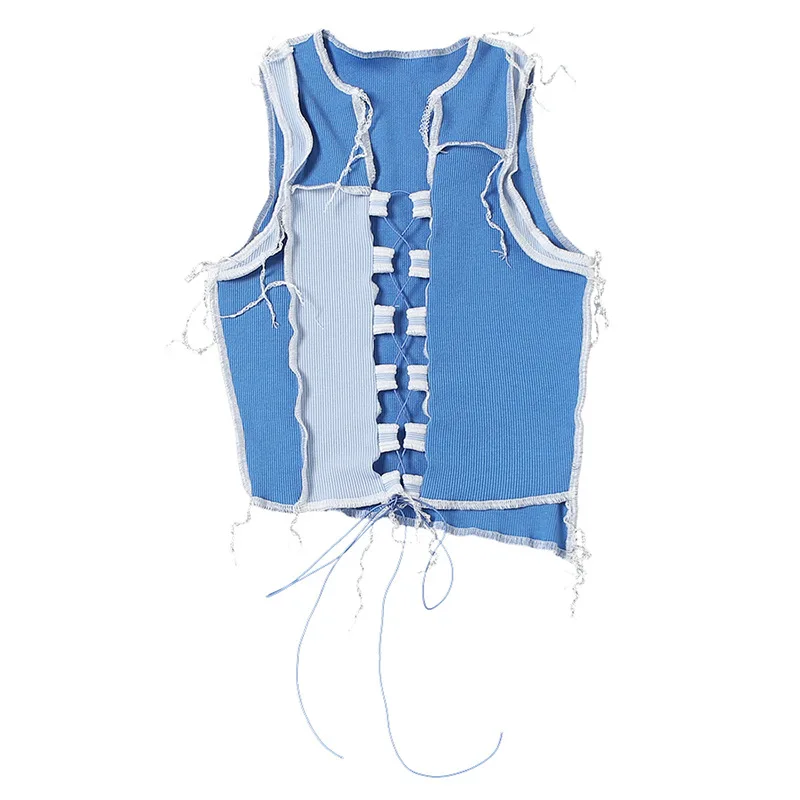 2021 Summer Crop Top Women Fashion New Sleeveless Strap Patchwork Y2K Tank Tops Vest Casual Beach Shirt Female
2021 Summer Crop Top Women Fashion New Sleeveless Strap Patchwork Y2K Tank Tops Vest Casual Beach Shirt Female