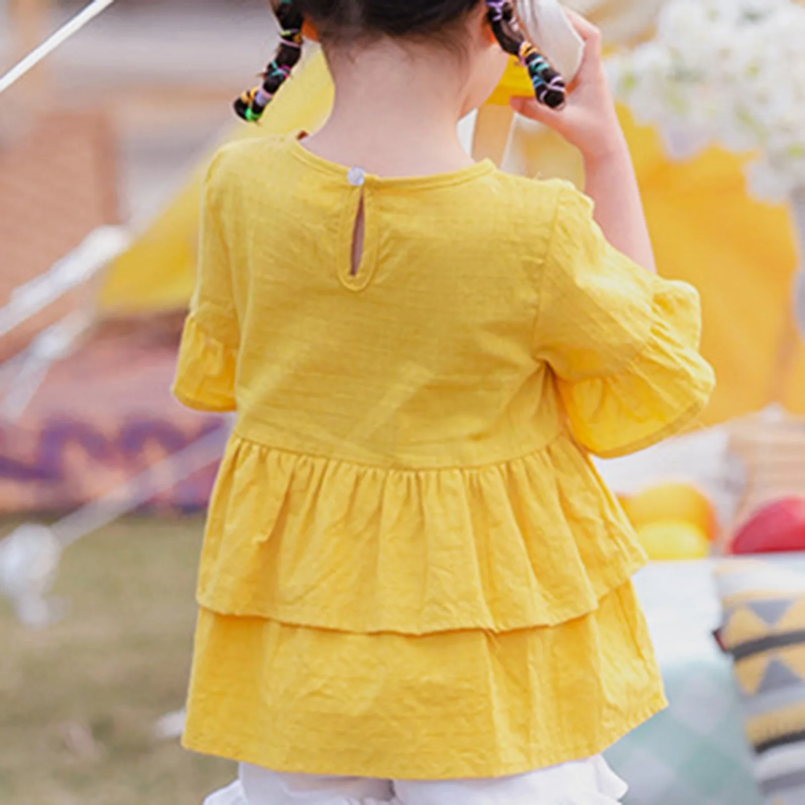 Summer Baby Girl Shirt Cute Solid Color Shirts For Girls Kids Short Sleeves Tops Casual Ruffle T-shirt Toddler Girl Clothes
Summer Baby Girl Shirt Cute Solid Color Shirts For Girls Kids Short Sleeves Tops Casual Ruffle T-shirt Toddler Girl Clothes