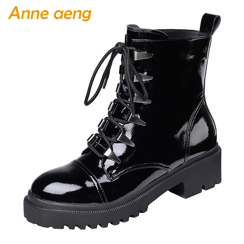 2019 New Winter Genuine Leather Women Ankle Boots Middle Heel Round Toe Lace-Up Retro Casual Women Shoes Black Martins Boots
2019 New Winter Genuine Leather Women Ankle Boots Middle Heel Round Toe Lace-Up Retro Casual Women Shoes Black Martins Boots