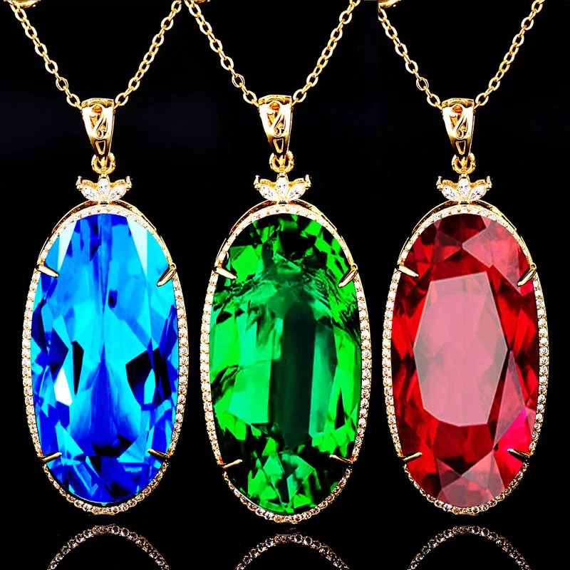 New Arrivals Luxury Jewelry Fashion Exaggerated Large Oval Pendant Necklace For Women Wedding High Grade Party Golden Chain
New Arrivals Luxury Jewelry Fashion Exaggerated Large Oval Pendant Necklace For Women Wedding High Grade Party Golden Chain