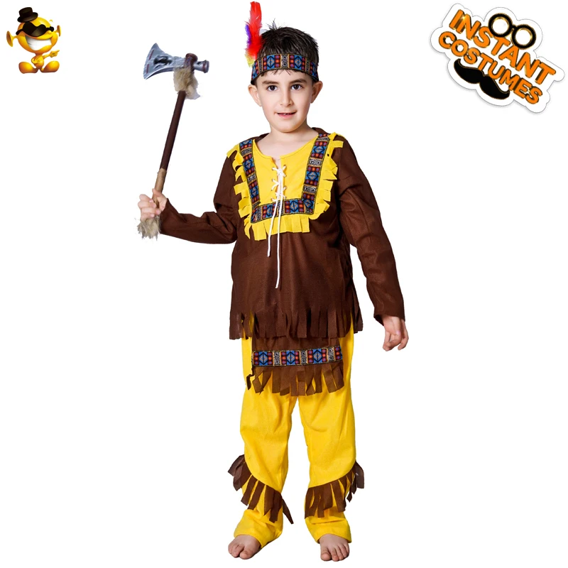 Native Kids American Boys Outfits Brave Child Costume with Feather Headband Theme Cosplay Clothing
Native Kids American Boys Outfits Brave Child Costume with Feather Headband Theme Cosplay Clothing