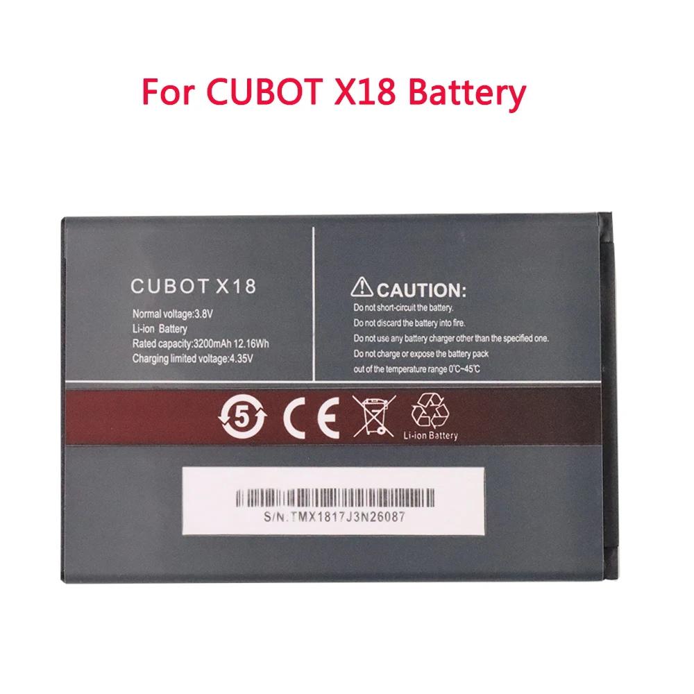 100% New Original 3200mAh For Cubot X18 Battery for Cubot X18 High Quality Replacement Large Capacity mobile phone Battery
100% New Original 3200mAh For Cubot X18 Battery for Cubot X18 High Quality Replacement Large Capacity mobile phone Battery