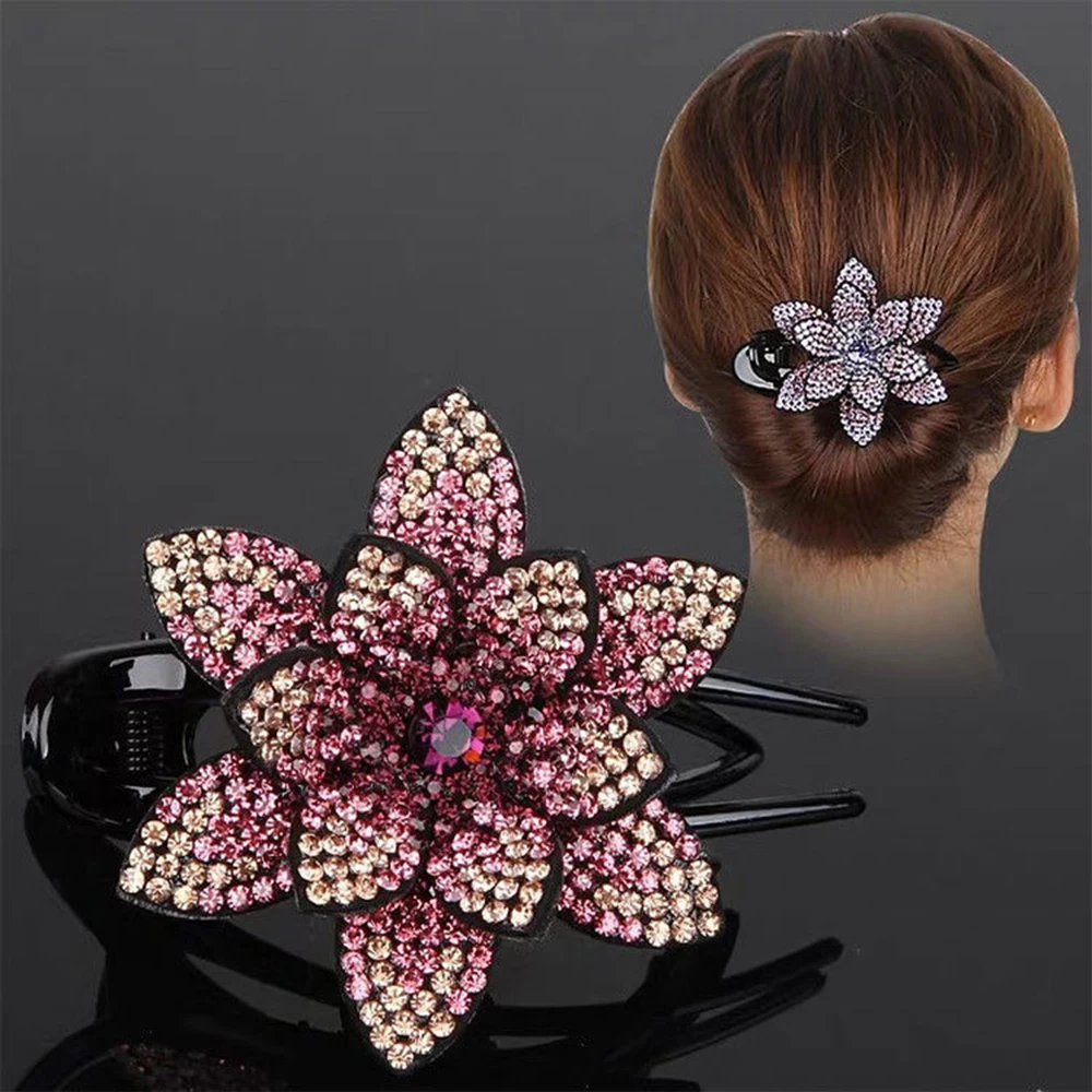 Rhinestone Flower Duckbill Hair Claws Vintage Hair Clips Hair Accessories For Women Shinning Hairpin Ponytail Headwear
Rhinestone Flower Duckbill Hair Claws Vintage Hair Clips Hair Accessories For Women Shinning Hairpin Ponytail Headwear