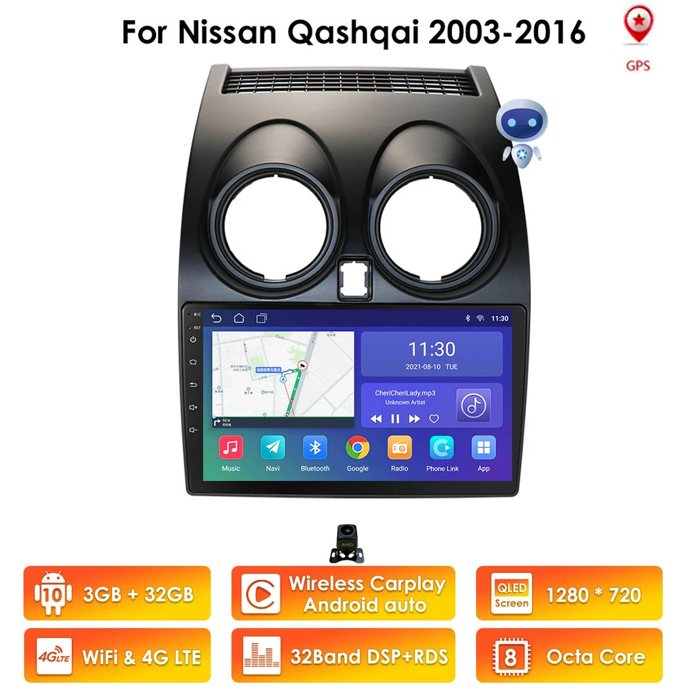 Автомагнитола 2DIN, мультимедийный видеоплеер 9 "4G + WiFi DSP RDS Android 10,0 для Nissan Qashqai 1 J10 2006-2013 с GPS и Wi-Fi для ПК
Автомагнитола 2DIN, мультимедийный видеоплеер 9 "4G + WiFi DSP RDS Android 10,0 для Nissan Qashqai 1 J10 2006-2013 с GPS и Wi-Fi для ПК