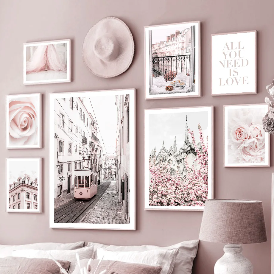 Wall Art Canvas Painting Notre Pink Sakura Rose Girl Tram Building Nordic Posters Prints Wall Picture For Living Room Decoration
Wall Art Canvas Painting Notre Pink Sakura Rose Girl Tram Building Nordic Posters Prints Wall Picture For Living Room Decoration