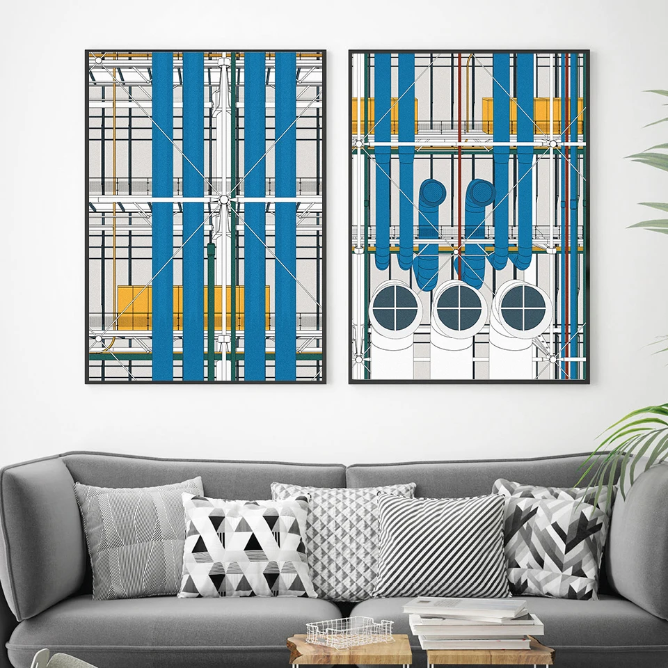 France Pompidou Center Modern Architecture Art Print Abstract Poster Minimalist Canvas Painting Living Room Wall Decoration
France Pompidou Center Modern Architecture Art Print Abstract Poster Minimalist Canvas Painting Living Room Wall Decoration
