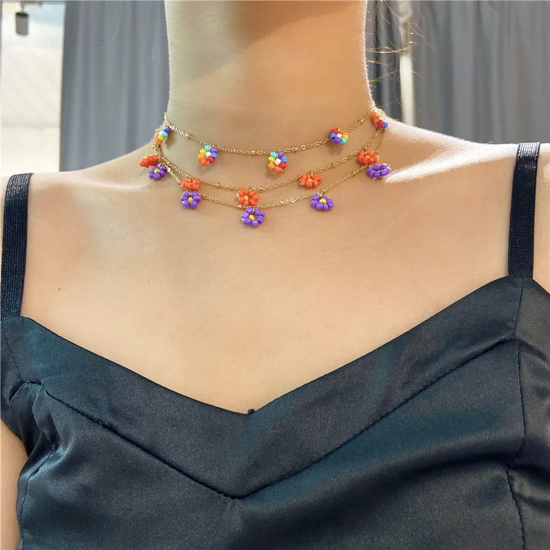 Korean Flower Choker Necklace Bracelet Anklet for Women Boho Acrylic Clavicle Chain Short Necklaces Fashion Jewelry Trend Gift
Korean Flower Choker Necklace Bracelet Anklet for Women Boho Acrylic Clavicle Chain Short Necklaces Fashion Jewelry Trend Gift