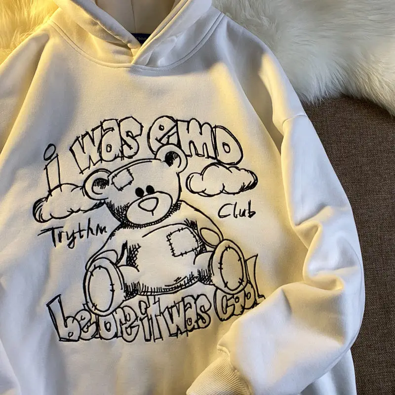 Women's Hoodie 2021 New Cute Loose Coat Casual Plush Warm Sweatshirt Cotton Pullover Japanese Embroidered Cartoon Bear
Women's Hoodie 2021 New Cute Loose Coat Casual Plush Warm Sweatshirt Cotton Pullover Japanese Embroidered Cartoon Bear