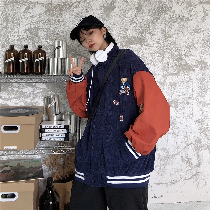 Women Spring Baseball Uniform Autumn Winter Thick Korean Harajuku Street Style Coat Loose Plus Size BF Stitching Jacket
Women Spring Baseball Uniform Autumn Winter Thick Korean Harajuku Street Style Coat Loose Plus Size BF Stitching Jacket