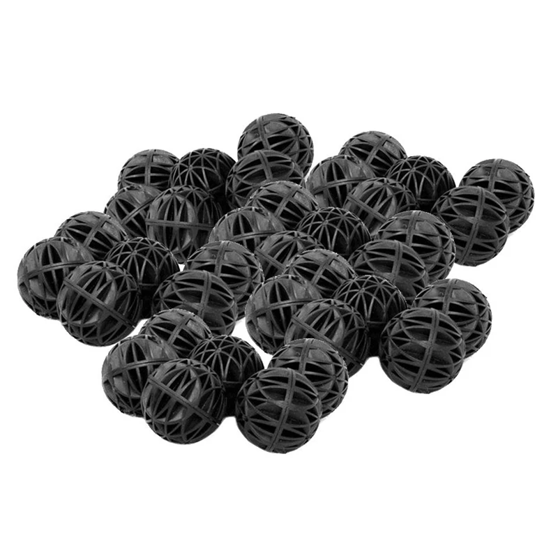100pcs Aquarium Bio Balls Fish Tank Filters Black 16MM | Дом и сад