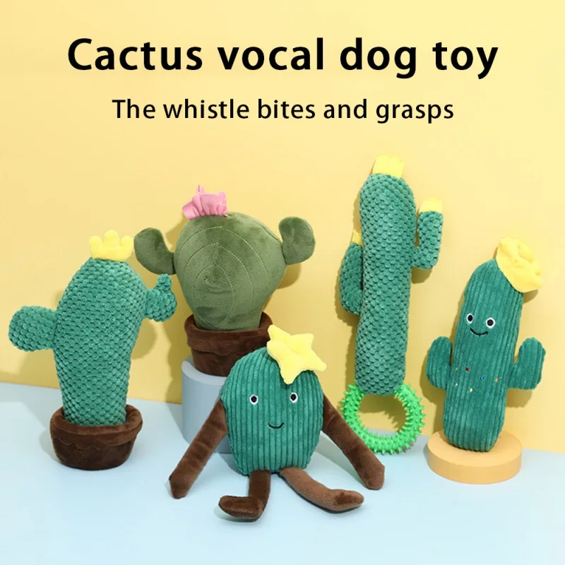 Squeaky Dog Toy Bite-resistant Interactive Plush Cactus Stuffed Chew Teething Toy For Small Large Dogs Interactive Gift
Squeaky Dog Toy Bite-resistant Interactive Plush Cactus Stuffed Chew Teething Toy For Small Large Dogs Interactive Gift
