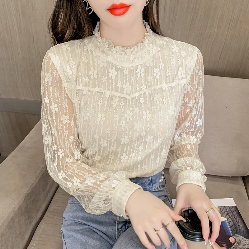 Blouse Women Autumn 2021 New Fashion Cute Long Sleeve Chiffon Lace Solid Loose O-Neck Apricot Blusas Womens Tops And Blouses
Blouse Women Autumn 2021 New Fashion Cute Long Sleeve Chiffon Lace Solid Loose O-Neck Apricot Blusas Womens Tops And Blouses