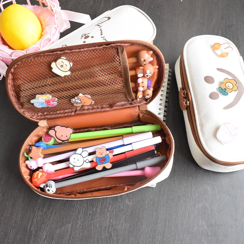 Cute Canvas Pencil Case Kawaii Stationery Small Cosmetic Bag Portable Letter Zipper Cosmetics Female Toiletry Storage Handbag
Cute Canvas Pencil Case Kawaii Stationery Small Cosmetic Bag Portable Letter Zipper Cosmetics Female Toiletry Storage Handbag