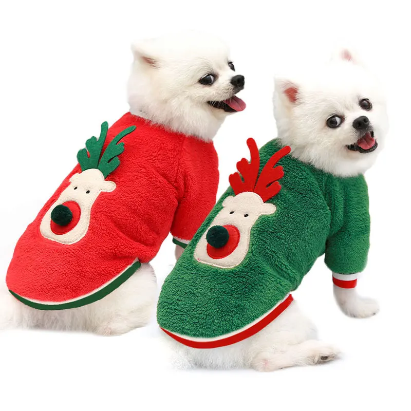 Pet Clothes Dog Clothes Fleece Sweater Cartoon Transformation Dress Winter Warm Plus Cashmere Pet Christmas Costume Decorations 
Pet Clothes Dog Clothes Fleece Sweater Cartoon Transformation Dress Winter Warm Plus Cashmere Pet Christmas Costume Decorations