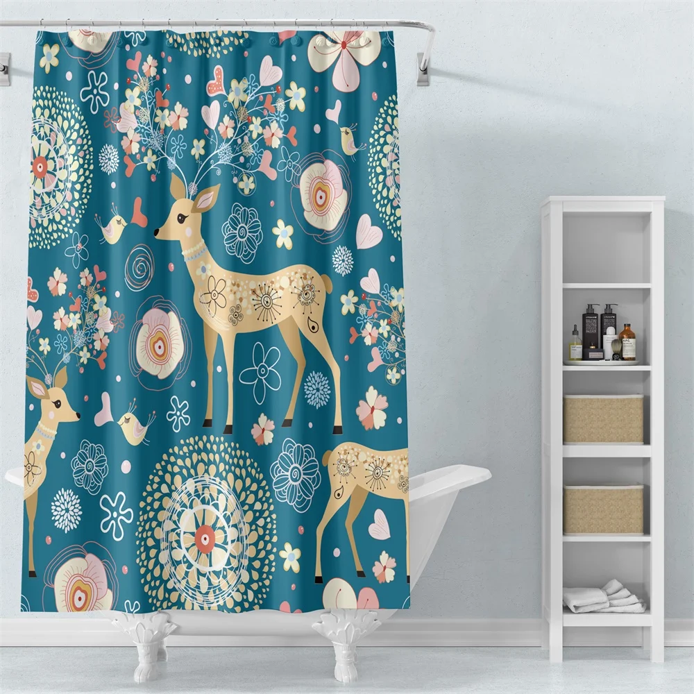Cute Deer Waterproof Shower Curtains Blue Sea Printing Shower Curtains With Hooks Bathroom Curtains 72x72inches
Cute Deer Waterproof Shower Curtains Blue Sea Printing Shower Curtains With Hooks Bathroom Curtains 72x72inches