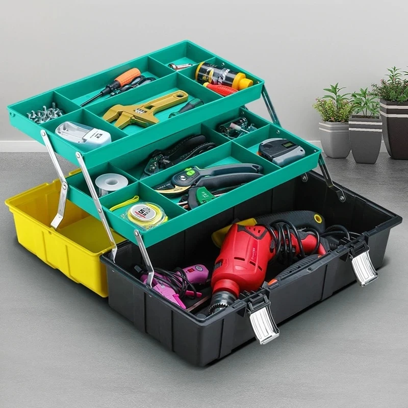 Home maintenance tools portable electrician box three-layer folding tool box multifunction car box US $37.6
Home maintenance tools portable electrician box three-layer folding tool box multifunction car box US $37.6