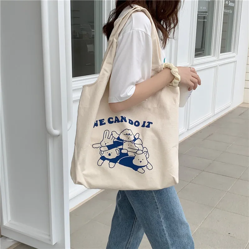 W&G Canvas Bag Female Korean Version Large Capacity Underarm Shoulder Bag Simple Cute Cartoon Student Handbag
W&G Canvas Bag Female Korean Version Large Capacity Underarm Shoulder Bag Simple Cute Cartoon Student Handbag
