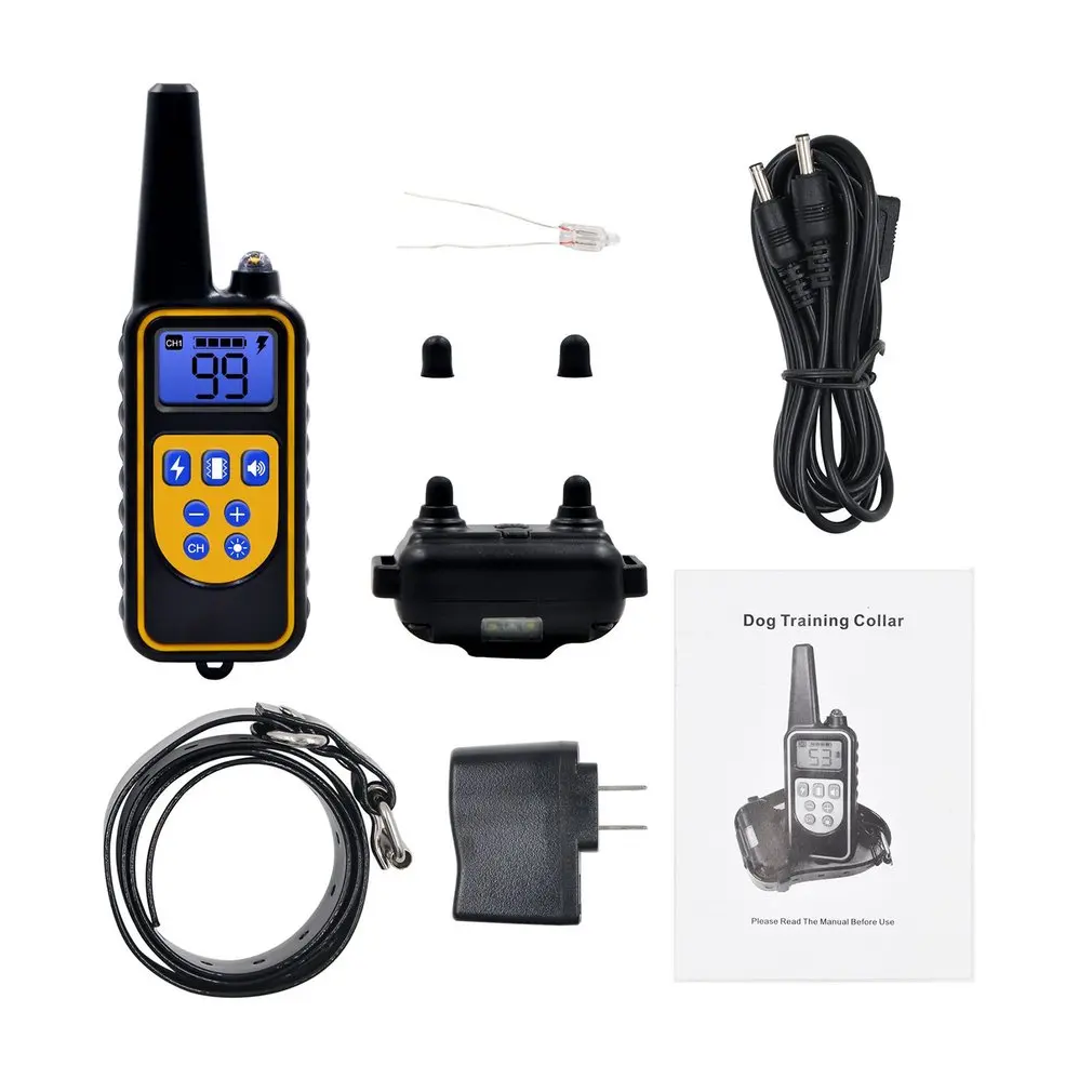800m Electric Dog Training Collar Pet Remote Control Waterproof Rechargeable with LCD Display for All Size Shock Vibration Sound
800m Electric Dog Training Collar Pet Remote Control Waterproof Rechargeable with LCD Display for All Size Shock Vibration Sound