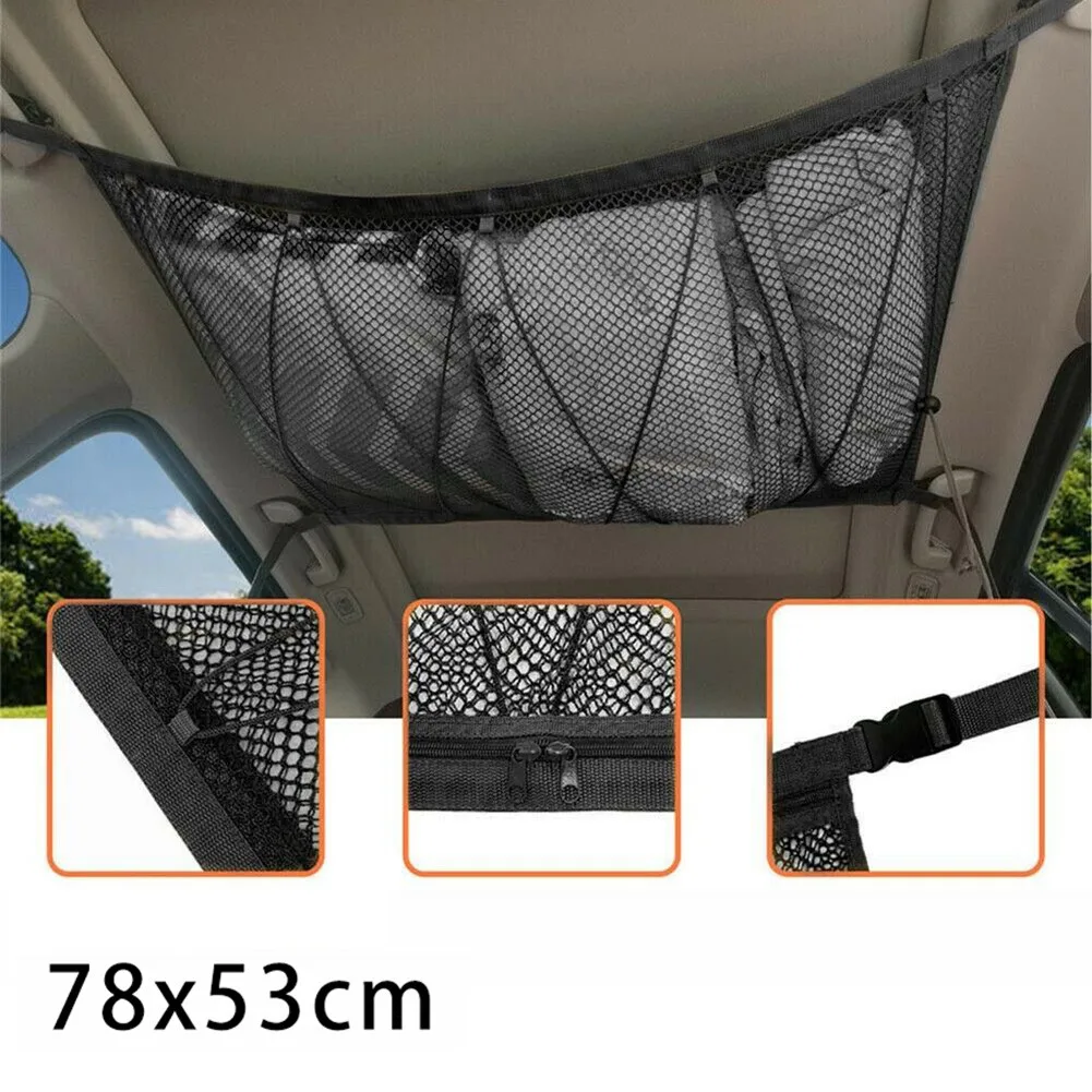 Mesh Car Roof Storage Net Net Bag Black Cargo Ceiling For SUV Van Polyester Brand New
Mesh Car Roof Storage Net Net Bag Black Cargo Ceiling For SUV Van Polyester Brand New