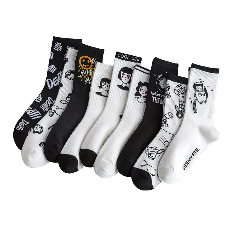 9Pair/lot Fashion Cotton Socks Women Cute Pattern Hip Hop Crew Socks Funny Novelty White Socks Cool Designer Socks
9Pair/lot Fashion Cotton Socks Women Cute Pattern Hip Hop Crew Socks Funny Novelty White Socks Cool Designer Socks