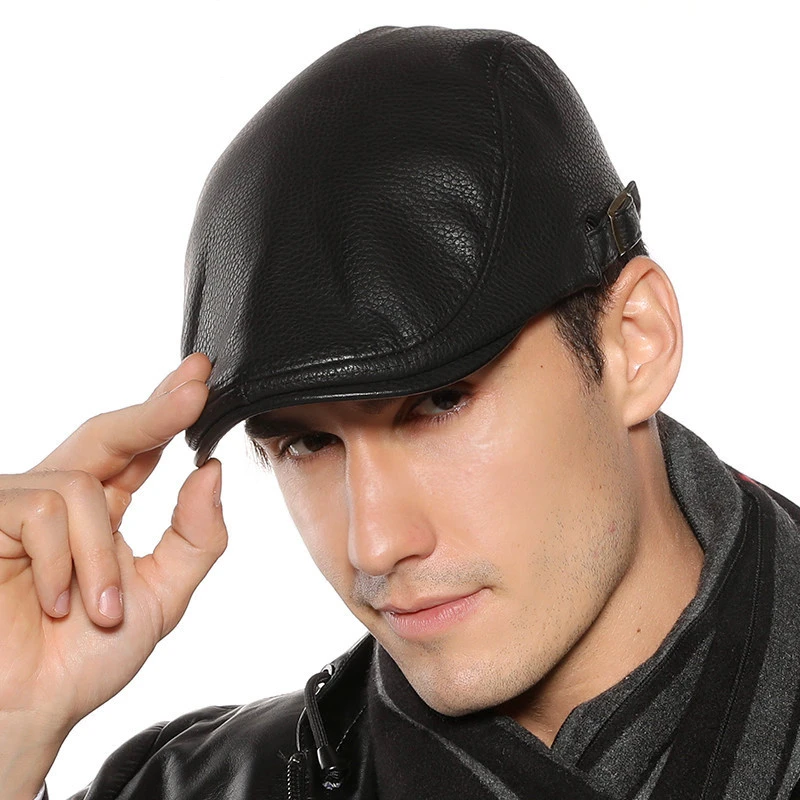 Fashion Winter Autumn Hat Men's Beret Hat Leather Hat Fashion Outdoor Warm Hat Solid Color Peaked Cap Outdoor Windproof Cap
Fashion Winter Autumn Hat Men's Beret Hat Leather Hat Fashion Outdoor Warm Hat Solid Color Peaked Cap Outdoor Windproof Cap