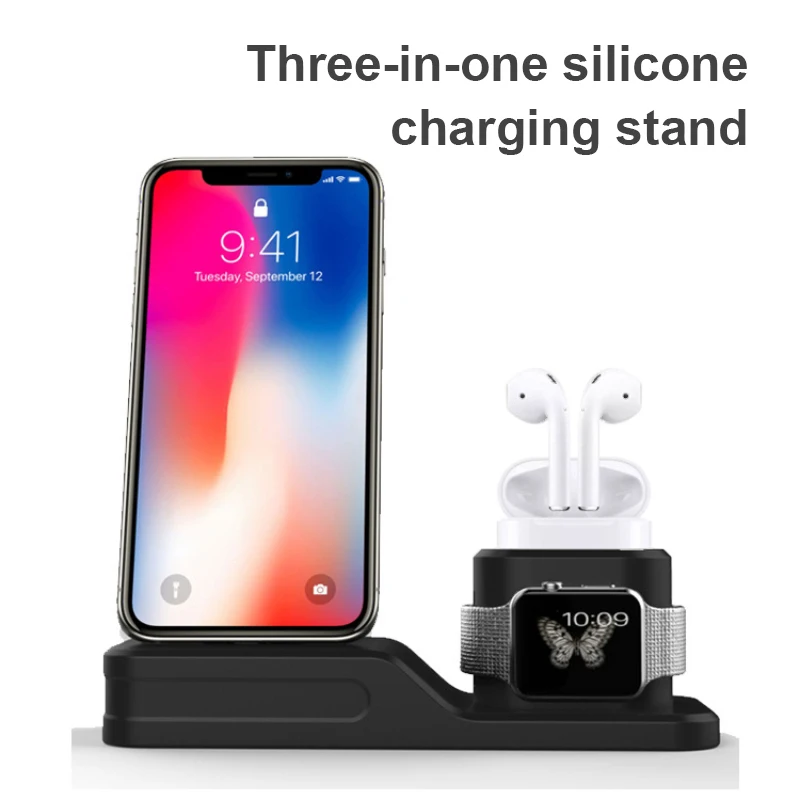 3in1 Silicone Desktop Charger Stand Holder Charging Station for Apple Watch iWatch iPhone Airpods Stroage Bracket for Apple Pen
3in1 Silicone Desktop Charger Stand Holder Charging Station for Apple Watch iWatch iPhone Airpods Stroage Bracket for Apple Pen