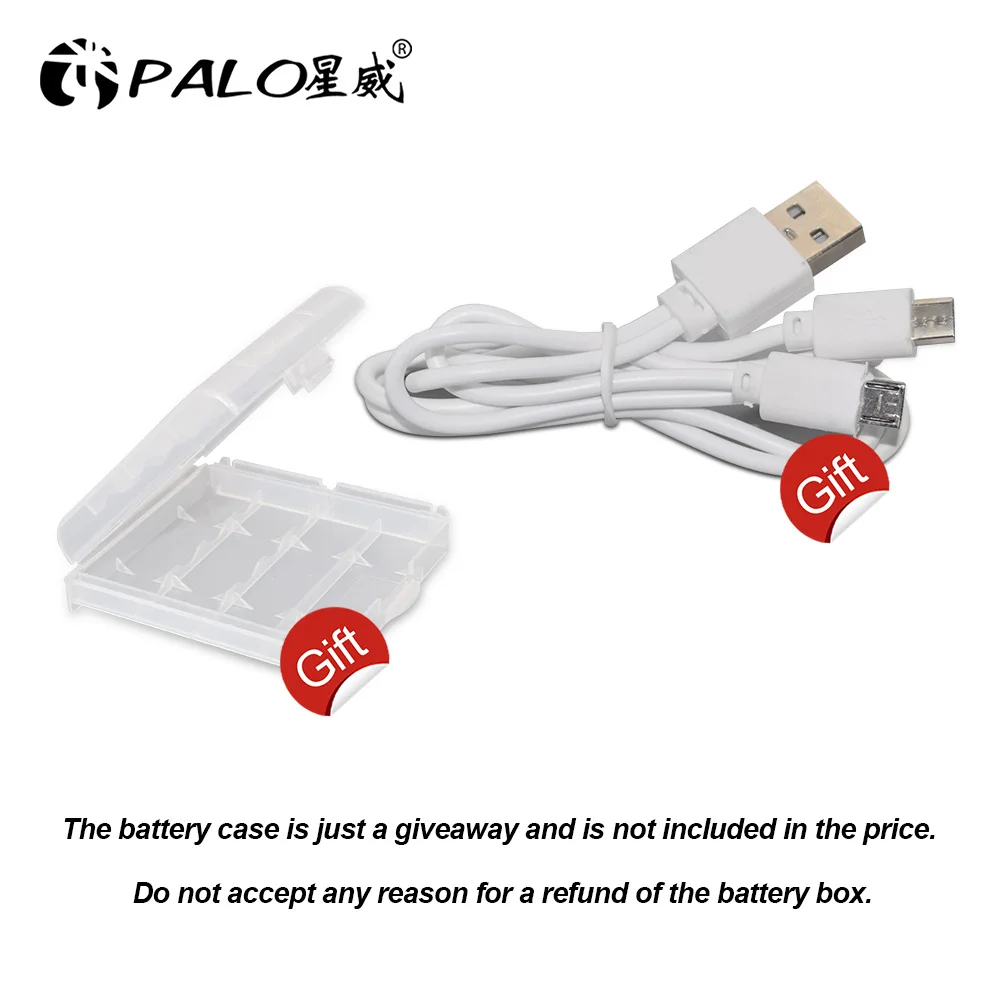 PALO AA 2800mWh High capacity 1.5V USB rechargeable AA battery li-ion lithium aa battery 1.5v aa + USBCable
PALO AA 2800mWh High capacity 1.5V USB rechargeable AA battery li-ion lithium aa battery 1.5v aa + USBCable