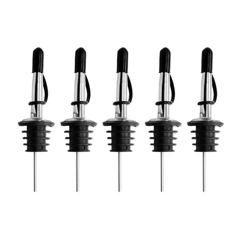 5pcs Stainless Steel Pourers Olive Oil And Vinegar Tapered Stopper Spout With Rubber Dust Caps For 3/4' Bottle Mouth Kitchen Acc
5pcs Stainless Steel Pourers Olive Oil And Vinegar Tapered Stopper Spout With Rubber Dust Caps For 3/4' Bottle Mouth Kitchen Acc