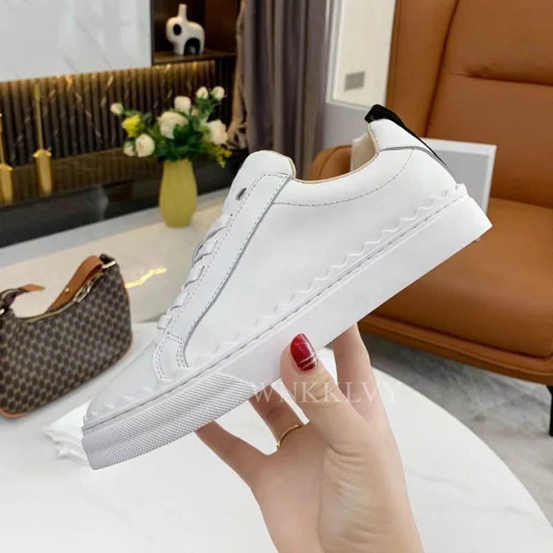 2021 Sneakers Women New real leather Flat Platform comfortable Small White Shoes solid color spring autumn walking Casual Shoes
2021 Sneakers Women New real leather Flat Platform comfortable Small White Shoes solid color spring autumn walking Casual Shoes