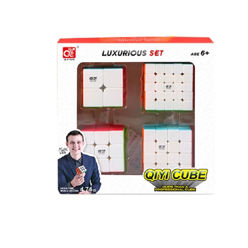 

Qiyi набор 2x2x2 3x3x3 4x4x4 5x5x5 Dodecahedron mastermморфикс LVY упаковочный магический скоростной куб головоломка 4 шт. Набор подарочных детских игрушек