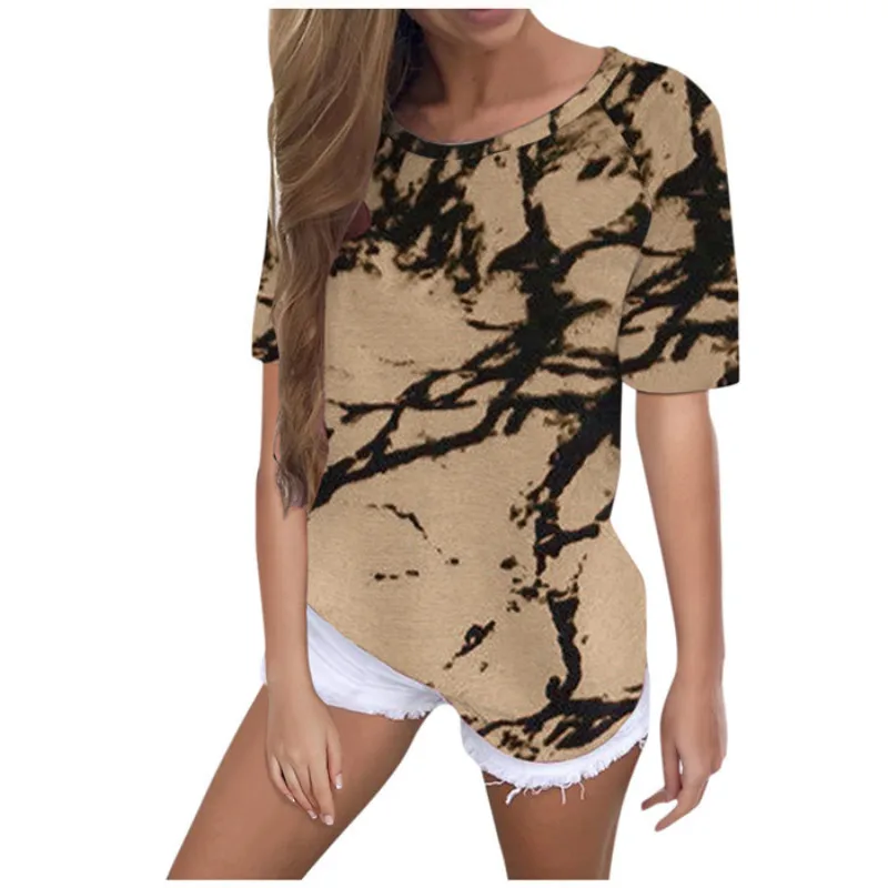 Women Casual New Tie-Dye Printed Short Sleeve T-shirt 2021 Summer Loose Printed Round Neck Tees Shirt Plus Size Female Soft Tops
Women Casual New Tie-Dye Printed Short Sleeve T-shirt 2021 Summer Loose Printed Round Neck Tees Shirt Plus Size Female Soft Tops