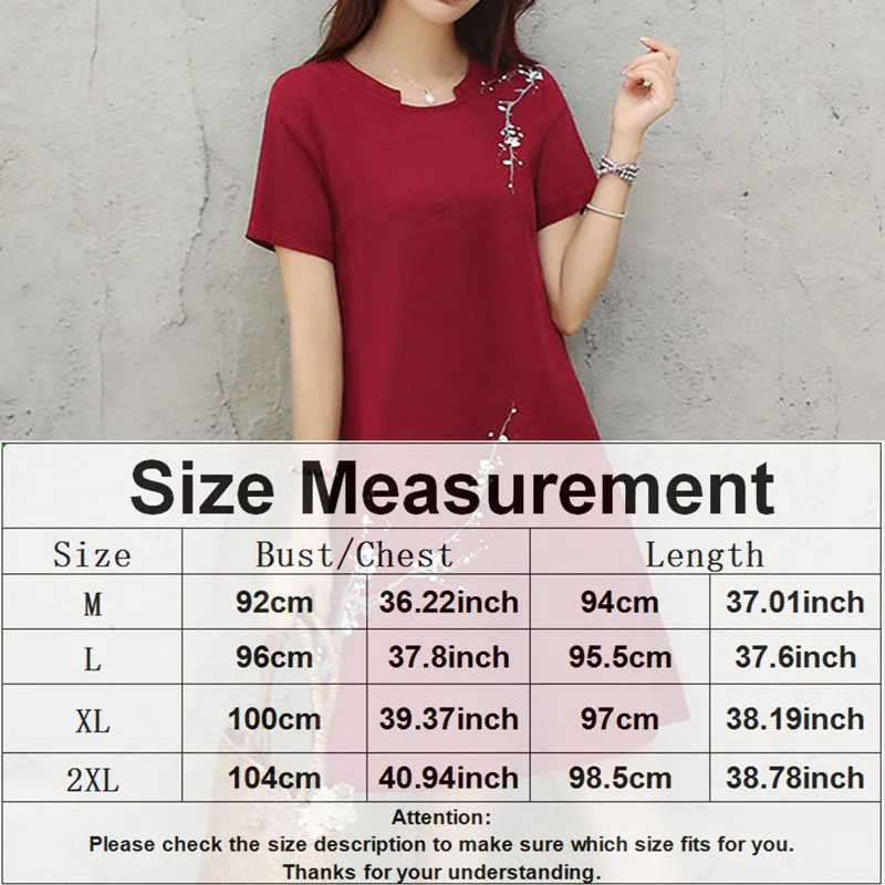 Women Chinese Style Plum Blossom Embroidery Dress Casual O-Neck Short Sleeve Vestidos Female Fashion T-shirt Dress 2021 Summer
Women Chinese Style Plum Blossom Embroidery Dress Casual O-Neck Short Sleeve Vestidos Female Fashion T-shirt Dress 2021 Summer