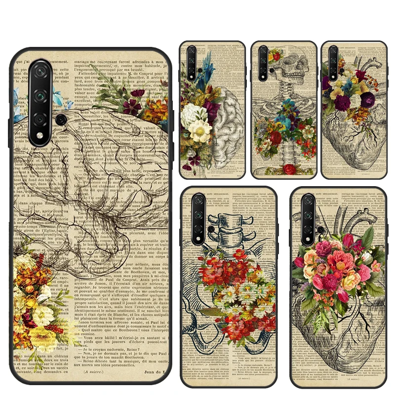 Человеческие органы мозга Меридиан почек арт для Huawei Nova/5T 2 3 я чехол Y5 Y6 2017 2018 Y9 Y7