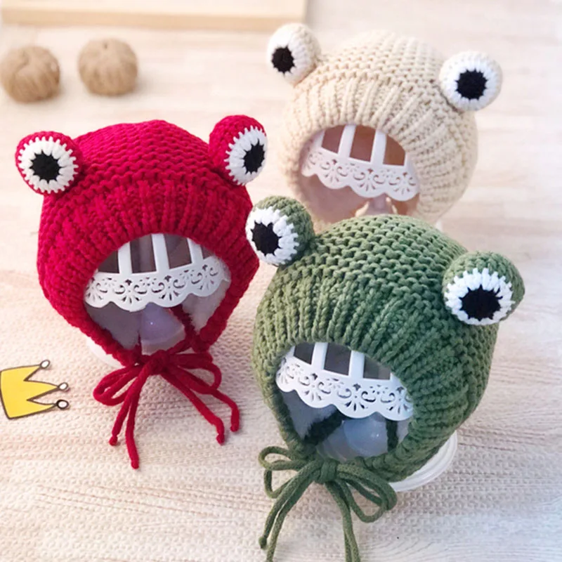 Winter Thick Warm Plush Baby Hat Cute Frog Eyes 1-5 Years Knitted Ear Warmer Children Hats for Boy Girl Kids Beanie Cap
Winter Thick Warm Plush Baby Hat Cute Frog Eyes 1-5 Years Knitted Ear Warmer Children Hats for Boy Girl Kids Beanie Cap