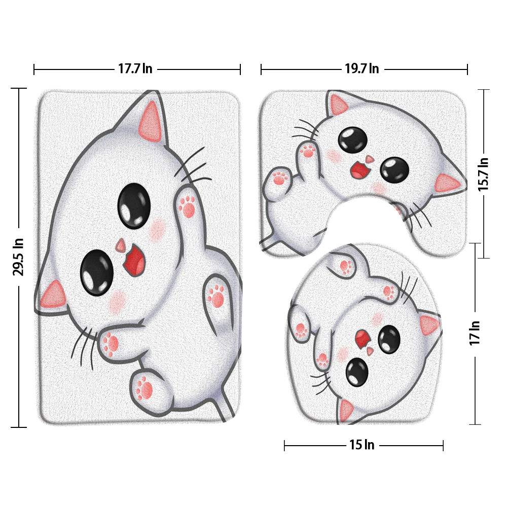 3 шт./комплект, нескользящий коврик для ванной с мультяшными животными
3 шт./комплект, нескользящий коврик для ванной с мультяшными животными