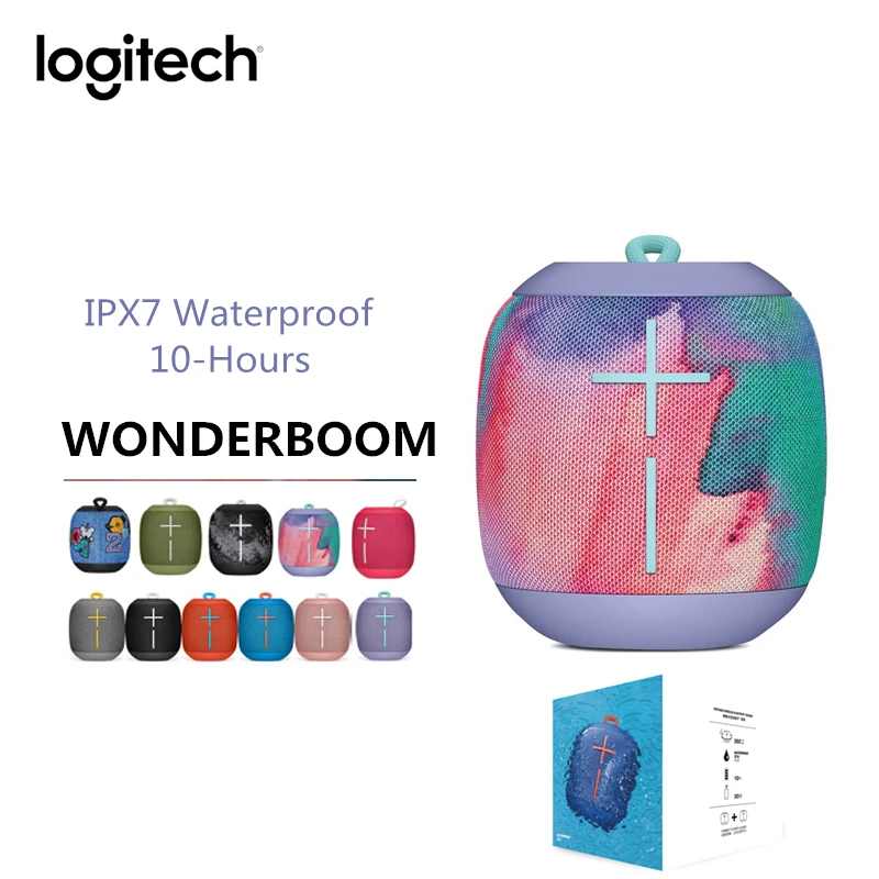 

Logitech Ultimate Ears UE Wonderboom IPX7 Waterproof Portable Bluetooth Speaker 10 Hour Battery Life Surround 360 DEGREE Sound