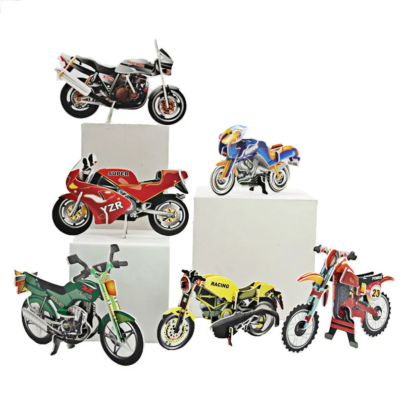 3PCS/Set 3D Paper Intelligence Puzzle DIY Handmade Simulation Motorcycle Model Jigsaw Toys Kids Toy Children Birthday Gifts
3PCS/Set 3D Paper Intelligence Puzzle DIY Handmade Simulation Motorcycle Model Jigsaw Toys Kids Toy Children Birthday Gifts