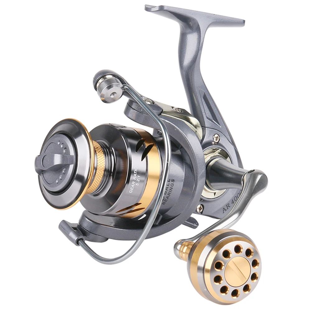 Carrete de pesca de metal, 2BB 5.2: 1, serie 2000-7000, fuerza máxima del eje 8-12 KG, accesorios de pesca de carpa, ruedas gira
Carrete de pesca de metal, 2BB 5.2: 1, serie 2000-7000, fuerza máxima del eje 8-12 KG, accesorios de pesca de carpa, ruedas gira