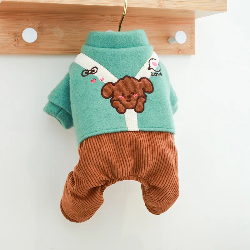Puppy Dog Clothing Winter Warm Jumpsuit Clothes Teddy Plus Velvet Thickness Cotton-Padded Clothes Four-legged Coat Overalls
Puppy Dog Clothing Winter Warm Jumpsuit Clothes Teddy Plus Velvet Thickness Cotton-Padded Clothes Four-legged Coat Overalls