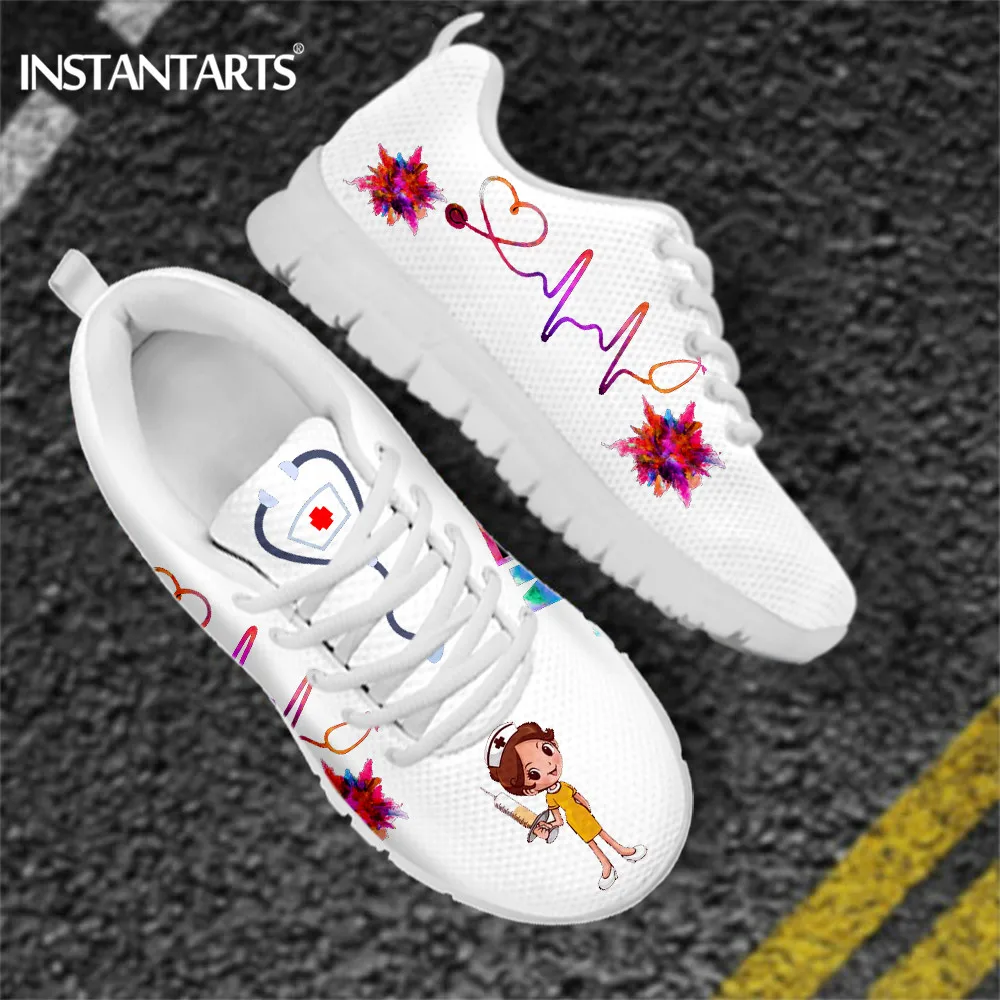 INSTANTARTS New Cartoon Nurse Shoes for Women Medical Heart Beat Brand Design Breathable Sneakers Flats Shoes Zapatos Mujer
INSTANTARTS New Cartoon Nurse Shoes for Women Medical Heart Beat Brand Design Breathable Sneakers Flats Shoes Zapatos Mujer