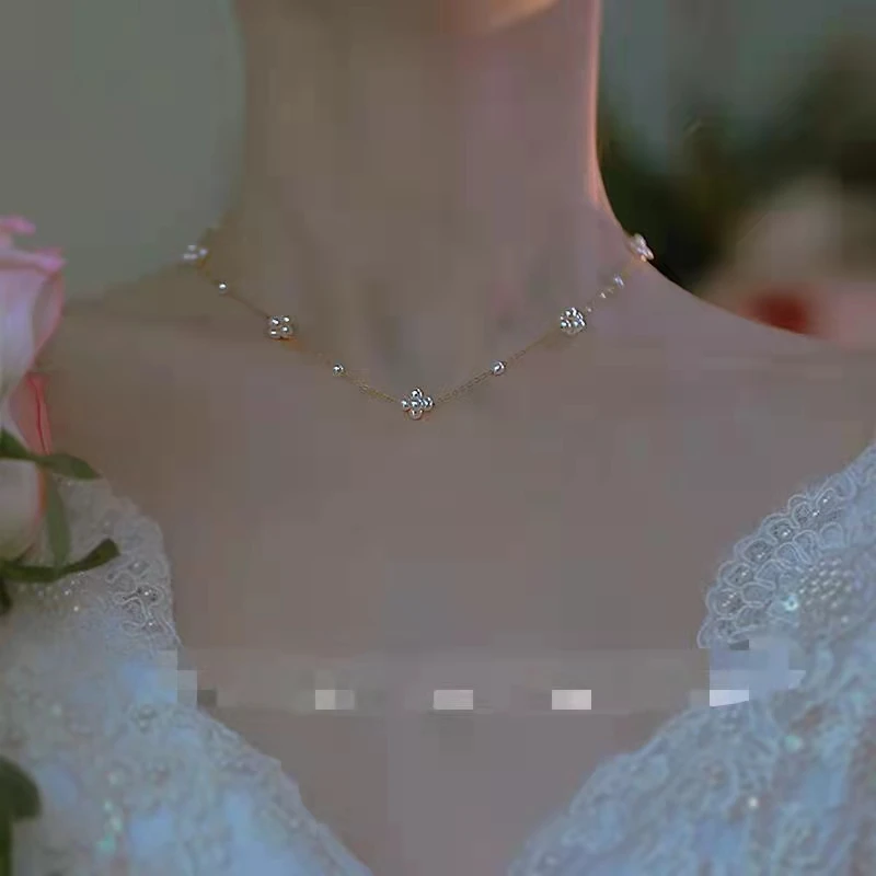 2021 new necklace woman, fairy light, luxurious, temperament starry pearl clavicle chain, you can wear it for bathing
2021 new necklace woman, fairy light, luxurious, temperament starry pearl clavicle chain, you can wear it for bathing