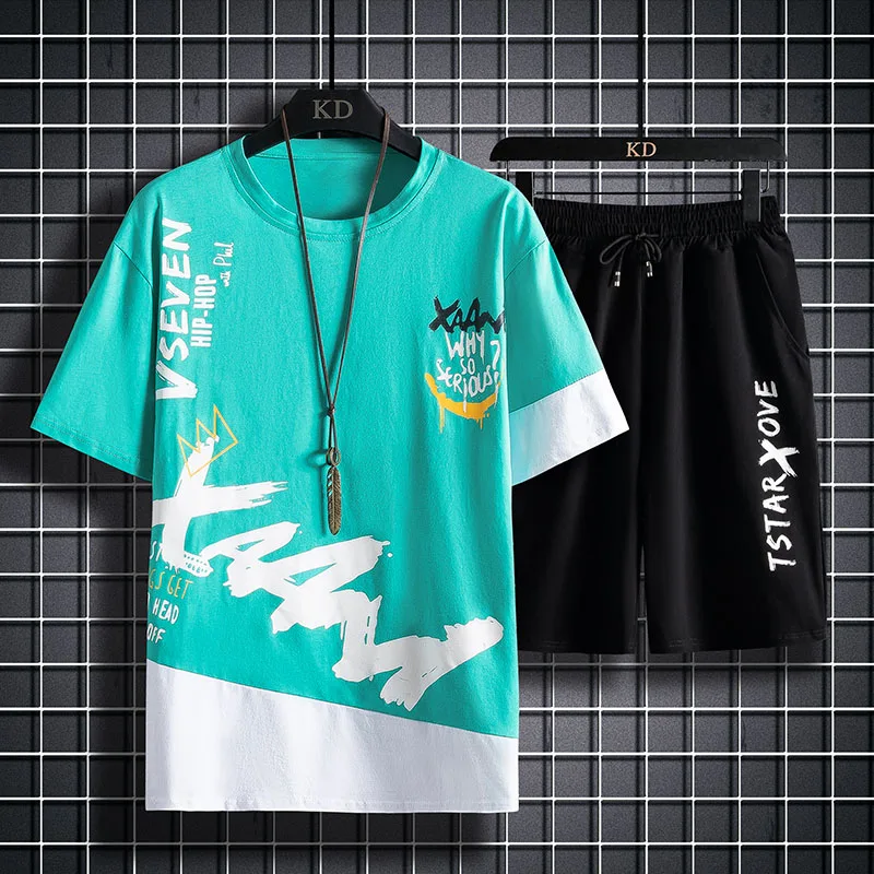 2021 Summer New Men's Cotton Sets Casual T-Shirt And Shorts Sports Suit StreetWear Collage Stretch Waist Sportswear Plus 4XL
2021 Summer New Men's Cotton Sets Casual T-Shirt And Shorts Sports Suit StreetWear Collage Stretch Waist Sportswear Plus 4XL