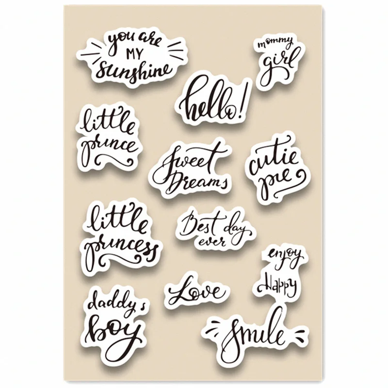 20Pcs11*16CM Greetings Transparent Clear Stamp Silicone Stamp/Seal DIY Scrapbooking/Photo Album Stamp Sheets Bulk Deals
20Pcs11*16CM Greetings Transparent Clear Stamp Silicone Stamp/Seal DIY Scrapbooking/Photo Album Stamp Sheets Bulk Deals