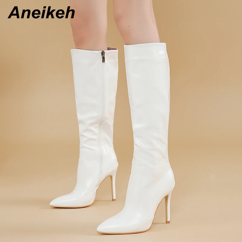 Aneikeh Shoes For Women Spring Autumn Fashion Sexy Solid PU Pointed Toe High Heel Party Chelsea Boots Knee-High Botas De Mujer
Aneikeh Shoes For Women Spring Autumn Fashion Sexy Solid PU Pointed Toe High Heel Party Chelsea Boots Knee-High Botas De Mujer
